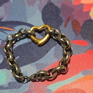 Heart Charm Chain Bracelet